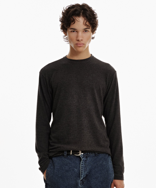 GARDEN EXPRESS(ガーデンエクスプレス)の「ファインニットレイヤーT(チャコール)(Tシャツ/カットソー・メンズ・その他・LARGE/X-LARGE)」の1枚目の写真