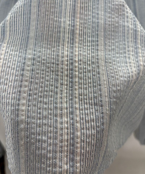 Amulet(アミュレット)の「フリルドッキングストライプブラウス(シャツ/ブラウス・レディース・ネイビー/ブルー・M/L/XL)」の11枚目の写真