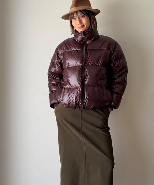 Demi-Luxe BEAMS(デミルクス ビームス)の「【別注】エディター坪田あさみ × WOOLRICH × Demi-Luxe BEAMS / パッカブル コクーン ダウンブルゾン(ブルゾン・レディース・パープル/ダークブラウン・ONE SIZE)」の10枚目の写真