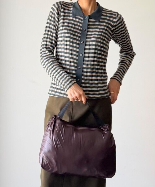 Demi-Luxe BEAMS(デミルクス ビームス)の「【別注】エディター坪田あさみ × WOOLRICH × Demi-Luxe BEAMS / パッカブル コクーン ダウンブルゾン(ブルゾン・レディース・パープル/ダークブラウン・ONE SIZE)」の15枚目の写真