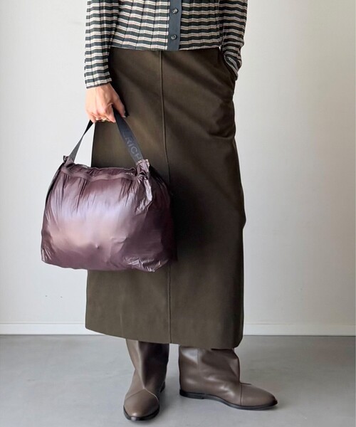 Demi-Luxe BEAMS(デミルクス ビームス)の「【別注】エディター坪田あさみ × WOOLRICH × Demi-Luxe BEAMS / パッカブル コクーン ダウンブルゾン(ブルゾン・レディース・パープル/ダークブラウン・ONE SIZE)」の16枚目の写真