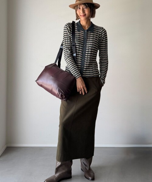 Demi-Luxe BEAMS(デミルクス ビームス)の「【別注】エディター坪田あさみ × WOOLRICH × Demi-Luxe BEAMS / パッカブル コクーン ダウンブルゾン(ブルゾン・レディース・パープル/ダークブラウン・ONE SIZE)」の17枚目の写真
