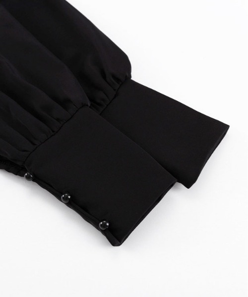 &soiree(アンドソワレ)の「ビックカラー配色フレアミニワンピース(ワンピース・レディース・ブラック・SMALL/LARGE/MEDIUM)」の5枚目の写真