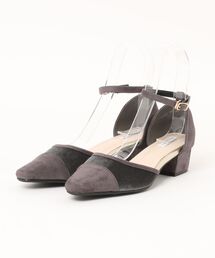 【MAISON BREEZE】ストラップデザイン ポインテッドトゥミュールパンプス LIM