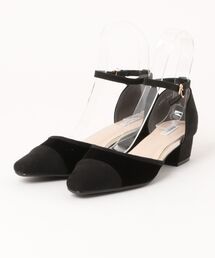 【MAISON BREEZE】ストラップデザイン ポインテッドトゥミュールパンプス LIM