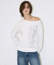ヴィンテージコムルーズTシャツ[アイボリー]