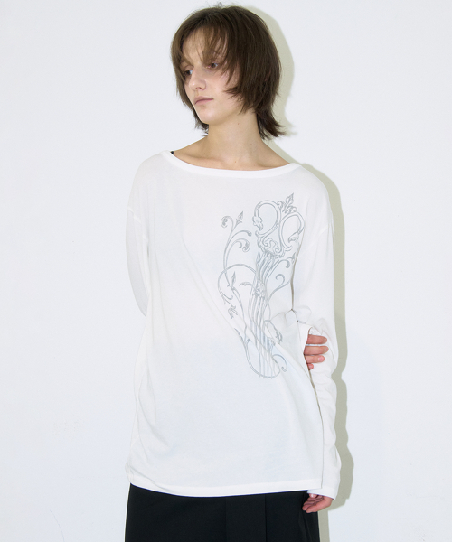 MILLO WOMEN（ミロウーマン）の「ヴィンテージコムルーズTシャツ[アイボリー]（Tシャツ/カットソー・レディース・その他・ONE SIZE）」の2枚目の写真