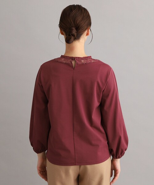 LAURA ASHLEY(ローラアシュレイ)の「フリルレース衿バルーンスリーブカットソー(Tシャツ/カットソー・レディース・アイボリー/ボルドー/ブラック・38)」の9枚目の写真