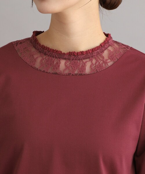 LAURA ASHLEY(ローラアシュレイ)の「フリルレース衿バルーンスリーブカットソー(Tシャツ/カットソー・レディース・アイボリー/ボルドー/ブラック・38)」の8枚目の写真
