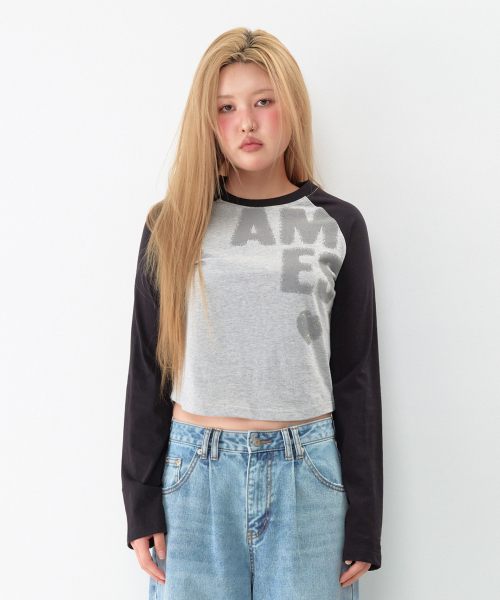 AMESWORLDWIDE(アメスワールドワイド)の「ボールドタイポ ラウンドヘム 長袖Tシャツ グレー(Tシャツ/カットソー・レディース・その他・FREE)」の3枚目の写真