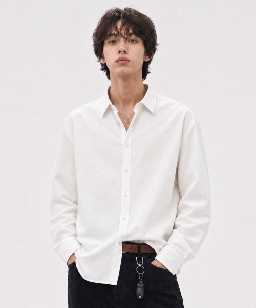 ROWDY(ラウディ)の「リラックスドドレープワンピースシャツ_ムーンホワイト(シャツ/ブラウス・メンズ・その他・MEDIUM/LARGE/X-LARGE)」の1枚目の写真