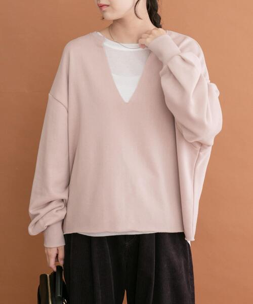 ITEMS URBANRESEARCH(アイテムズ アーバンリサーチ)の「キーネックスウェット(スウェット・レディース・ホワイト系その他/ブラウン/ピンク・FREE)」の3枚目の写真