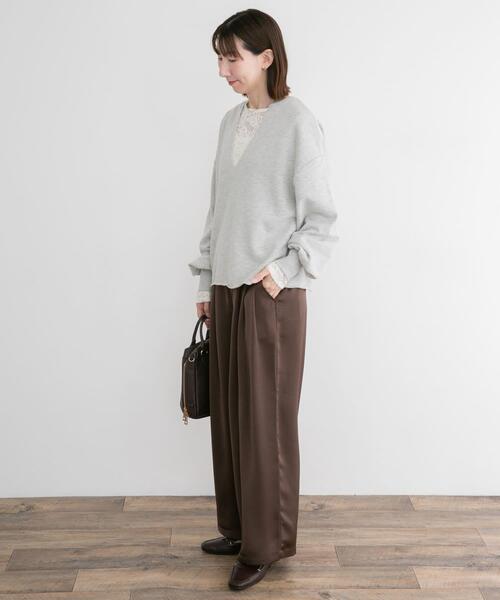 ITEMS URBANRESEARCH(アイテムズ アーバンリサーチ)の「キーネックスウェット(スウェット・レディース・ホワイト系その他/ブラウン/ピンク・FREE)」の7枚目の写真