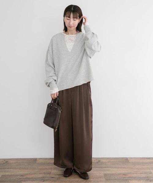 ITEMS URBANRESEARCH(アイテムズ アーバンリサーチ)の「キーネックスウェット(スウェット・レディース・ホワイト系その他/ブラウン/ピンク・FREE)」の8枚目の写真