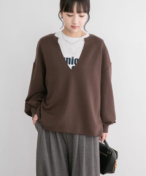 ITEMS URBANRESEARCH(アイテムズ アーバンリサーチ)の「キーネックスウェット(スウェット・レディース・ホワイト系その他/ブラウン/ピンク・FREE)」の13枚目の写真