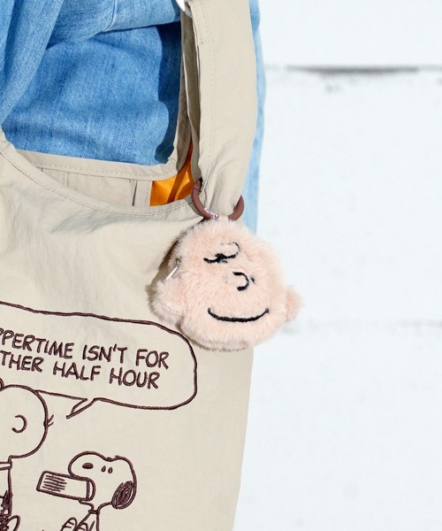 Vintage PEANUTS（ビンテージピーナッツ）の「"11"≪Vintage PEANUTS≫フェイス ダイカット ポーチ付き トートバッグ(S.size)（トートバッグ・レディース・グレー/ブラック/オフホワイト/ブラウン・ONE SIZE）」の4枚目の写真