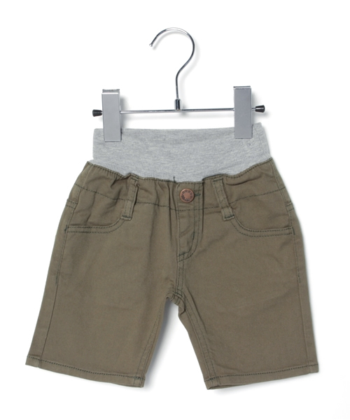 RUGGEDWORKS(ラゲッドワークス)の「カラーウエストリブハーフパンツ(その他パンツ・キッズ・ネイビー/グレー/ベージュ/カーキ・110cm/140cm/80cm/130cm/120cm/90cm/100cm)」の1枚目の写真