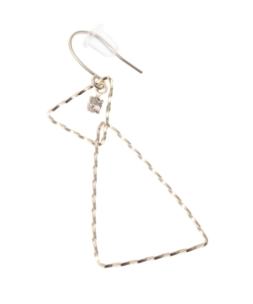 HusHusH（ハッシュアッシュ）の「メタルワイヤーピアス（ピアス（両耳用）・レディース・シルバー/ゴールド/シルバー系1/ゴールド系1・00）」の5枚目の写真