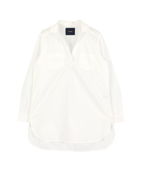 titivate（ティティベイト）の「ｽｷｯﾊﾟｰﾛﾝｸﾞｼｬﾂ（シャツ/ブラウス・レディース・ブルー系その他/オフホワイト/ホワイト系その他・M）」の2枚目の写真