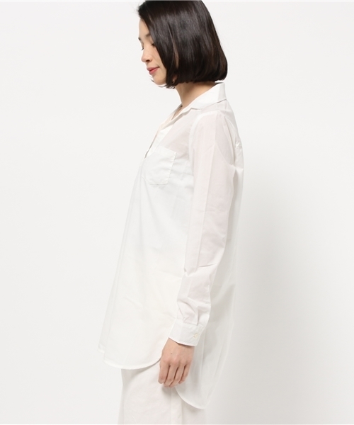 titivate（ティティベイト）の「ｽｷｯﾊﾟｰﾛﾝｸﾞｼｬﾂ（シャツ/ブラウス・レディース・ブルー系その他/オフホワイト/ホワイト系その他・M）」の5枚目の写真