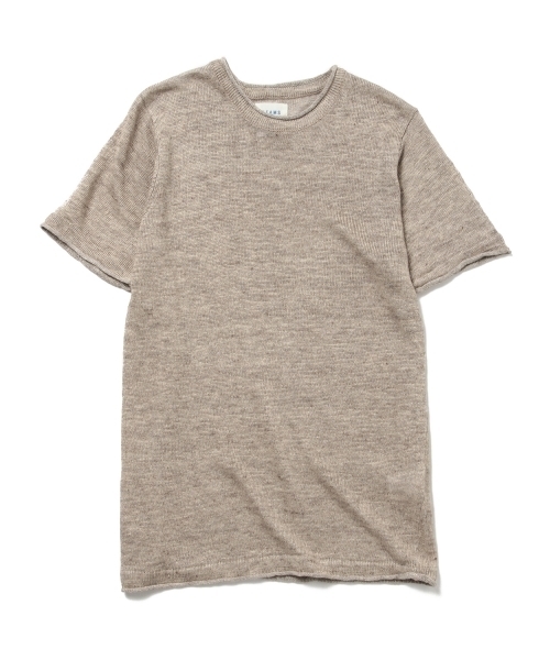 BEAMS（ビームス）の「BEAMS / フランダースリネン ショートスリーブ（ニット/セーター・メンズ・ネイビー/ベージュ/ブラック・LARGE/MEDIUM/SMALL）」の7枚目の写真