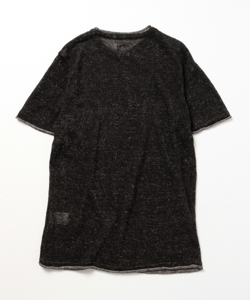 BEAMS（ビームス）の「BEAMS / フランダースリネン ショートスリーブ（ニット/セーター・メンズ・ネイビー/ベージュ/ブラック・LARGE/MEDIUM/SMALL）」の9枚目の写真