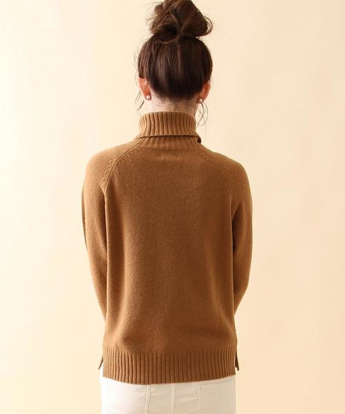 coen（コーエン）の「ラムナイロンタートルネックニット（ニット/セーター・レディース・グレー/キャメル・LARGE/MEDIUM）」の7枚目の写真