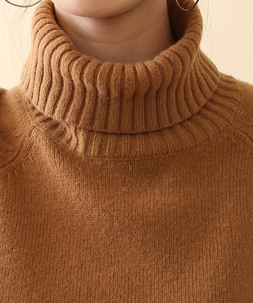 coen（コーエン）の「ラムナイロンタートルネックニット（ニット/セーター・レディース・グレー/キャメル・LARGE/MEDIUM）」の8枚目の写真
