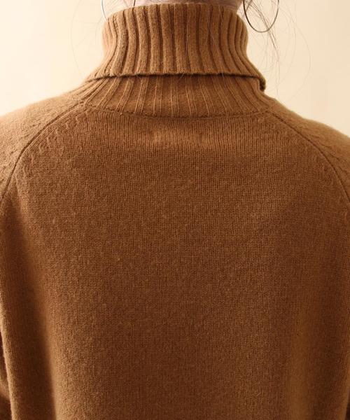 coen（コーエン）の「ラムナイロンタートルネックニット（ニット/セーター・レディース・グレー/キャメル・LARGE/MEDIUM）」の9枚目の写真