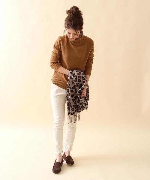 coen（コーエン）の「ラムナイロンタートルネックニット（ニット/セーター・レディース・グレー/キャメル・LARGE/MEDIUM）」の11枚目の写真