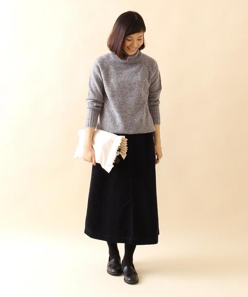 coen（コーエン）の「ラムナイロンタートルネックニット（ニット/セーター・レディース・グレー/キャメル・LARGE/MEDIUM）」の12枚目の写真