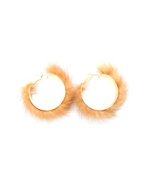 Luz Llena (NEY) | ミンクファー・フープピアス(ピアス（両耳用）)