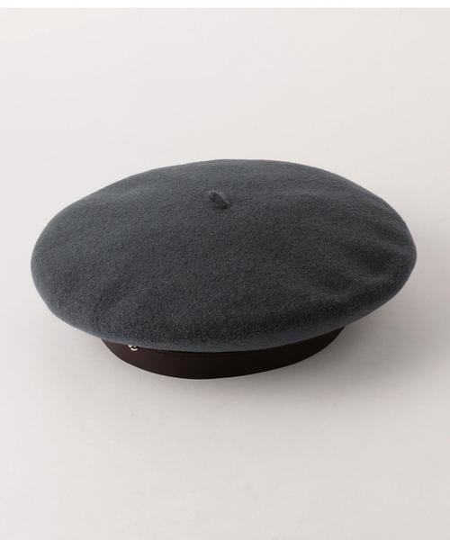 BEAUTY&YOUTH UNITED ARROWS(ビューティーアンドユースユナイテッドアローズ)の「<LAROSE> FRENCH BERET/ベレー帽◆(ハンチング/ベレー帽・メンズ・ライトグレー/ブラック・FREE)」の1枚目の写真
