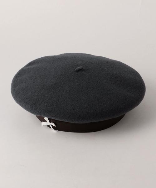 BEAUTY&YOUTH UNITED ARROWS(ビューティーアンドユースユナイテッドアローズ)の「<LAROSE> FRENCH BERET/ベレー帽◆(ハンチング/ベレー帽・メンズ・ライトグレー/ブラック・FREE)」の4枚目の写真