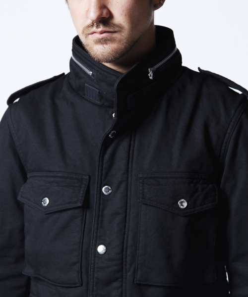 ブラック ミリタリージャケット SHIPS GENERAL SUPPLY（シップスジェネラルサプライ）の「SHIPS