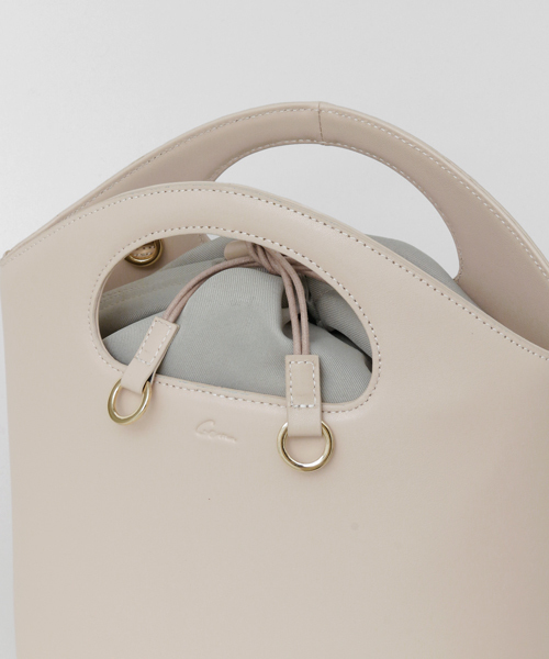 SMIRNASLI GEM,（ｻﾐｰﾙﾅｽﾘ　ｼﾞｪﾑ）の「 UR SMIR NASLI Gem.　LaundryBasketBag（ショルダーバッグ・レディース・ブラック/オフホワイト・ONE SIZE）」の7枚目の写真