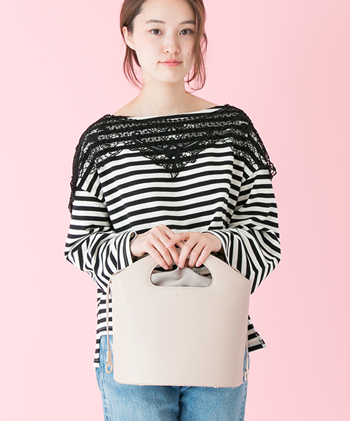 SMIRNASLI GEM,（ｻﾐｰﾙﾅｽﾘ　ｼﾞｪﾑ）の「 UR SMIR NASLI Gem.　LaundryBasketBag（ショルダーバッグ・レディース・ブラック/オフホワイト・ONE SIZE）」の18枚目の写真