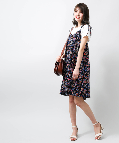 WEGO（ウィゴー）の「WEGO/【2点セット】Tシャツ付きキャミワンピース（ワンピース・レディース・ブラック/その他2/その他1/ブラック系その他/オフホワイト/その他3・FREE）」の15枚目の写真