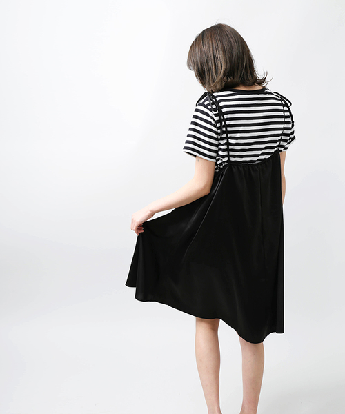 WEGO（ウィゴー）の「WEGO/【2点セット】Tシャツ付きキャミワンピース（ワンピース・レディース・ブラック/その他2/その他1/ブラック系その他/オフホワイト/その他3・FREE）」の18枚目の写真