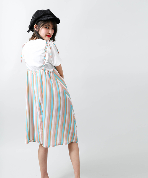 WEGO（ウィゴー）の「WEGO/【2点セット】Tシャツ付きキャミワンピース（ワンピース・レディース・ブラック/その他2/その他1/ブラック系その他/オフホワイト/その他3・FREE）」の20枚目の写真