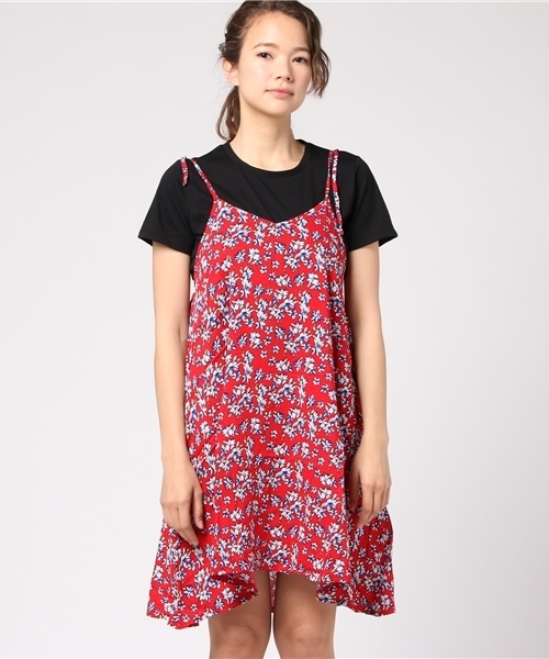 WEGO（ウィゴー）の「WEGO/【2点セット】Tシャツ付きキャミワンピース（ワンピース・レディース・ブラック/その他2/その他1/ブラック系その他/オフホワイト/その他3・FREE）」の7枚目の写真