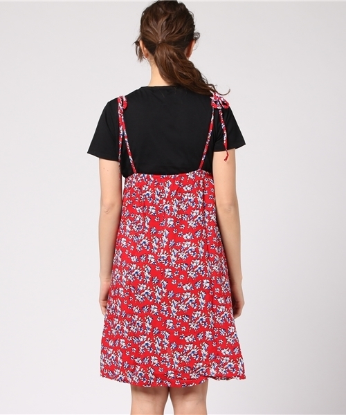 WEGO（ウィゴー）の「WEGO/【2点セット】Tシャツ付きキャミワンピース（ワンピース・レディース・ブラック/その他2/その他1/ブラック系その他/オフホワイト/その他3・FREE）」の9枚目の写真