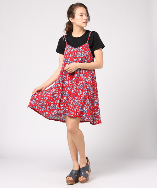 WEGO（ウィゴー）の「WEGO/【2点セット】Tシャツ付きキャミワンピース（ワンピース・レディース・ブラック/その他2/その他1/ブラック系その他/オフホワイト/その他3・FREE）」の10枚目の写真