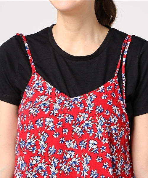 WEGO（ウィゴー）の「WEGO/【2点セット】Tシャツ付きキャミワンピース（ワンピース・レディース・ブラック/その他2/その他1/ブラック系その他/オフホワイト/その他3・FREE）」の11枚目の写真