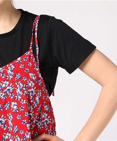 WEGO（ウィゴー）の「WEGO/【2点セット】Tシャツ付きキャミワンピース（ワンピース・レディース・ブラック/その他2/その他1/ブラック系その他/オフホワイト/その他3・FREE）」の12枚目の写真