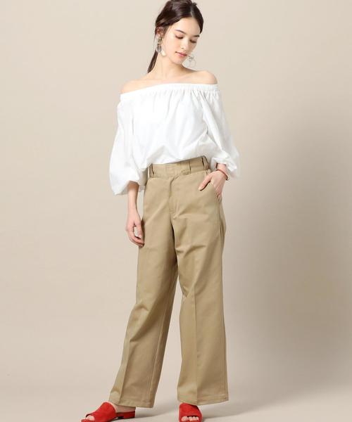 Dickies（ディッキーズ）の「【別注】＜Dickies＞ワークワイドパンツ ◆（その他パンツ・レディース・ブラック/ベージュ/オリーブ・26/28）」の7枚目の写真