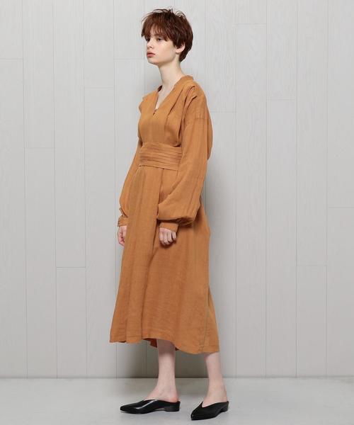 BEAUTY&YOUTH UNITED ARROWS（ビューティーアンドユースユナイテッドアローズ）の「＜BLACK CRANE＞BELT DRESS/ﾄﾞﾚｽ ◆（ワンピース・レディース・ブラック/レッド/オレンジ系その他・SMALL）」の3枚目の写真