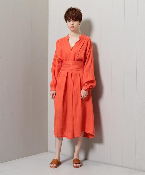 BEAUTY&YOUTH UNITED ARROWS（ビューティーアンドユースユナイテッドアローズ）の「＜BLACK CRANE＞BELT DRESS/ﾄﾞﾚｽ ◆（ワンピース・レディース・ブラック/レッド/オレンジ系その他・SMALL）」の6枚目の写真