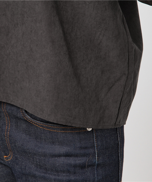 Color(カラー)の「ピーチスキン刺繍オフショルブラウス(シャツ/ブラウス・レディース・チャコールグレー/キャメル・MEDIUM)」の5枚目の写真