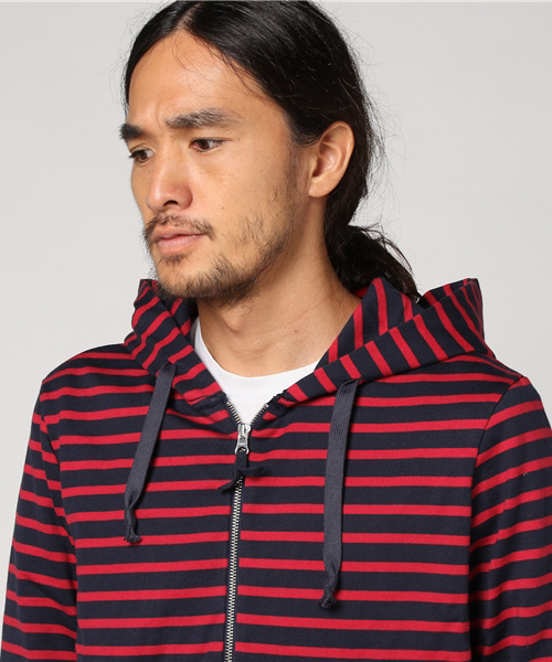 PETIT BATEAU（プチバトー）の「マリニエールジップアップパーカ 